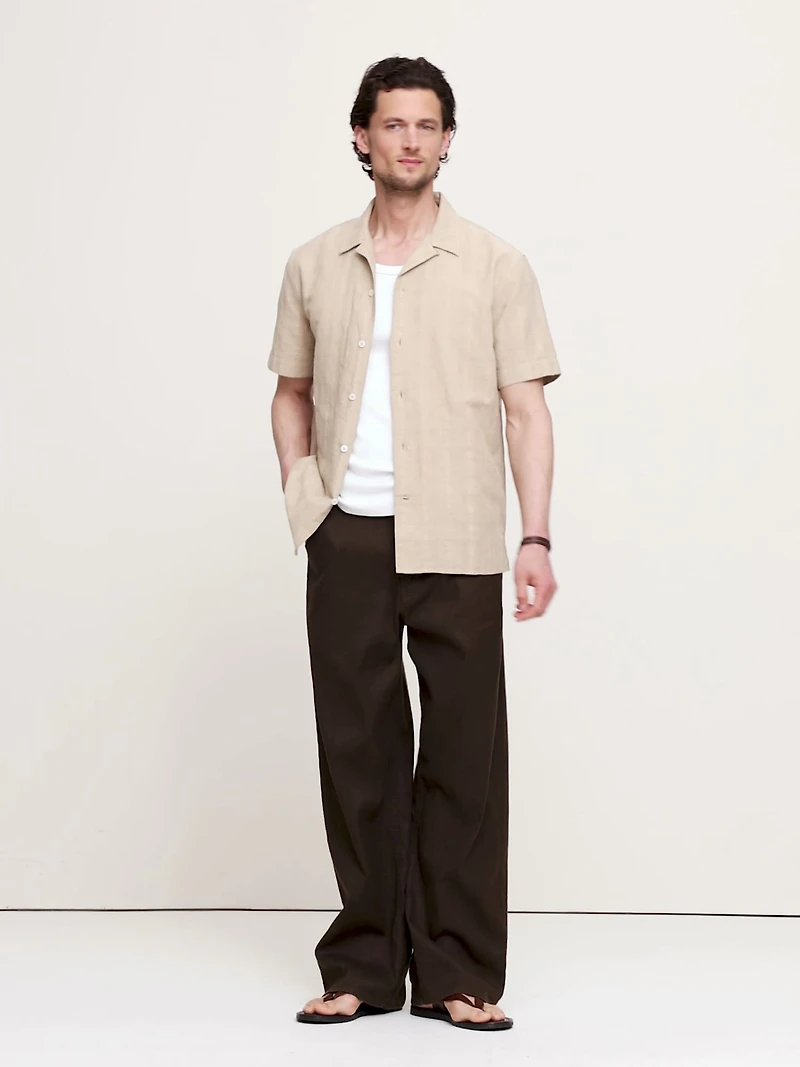 Standard-Fit Linen Resort Shirt