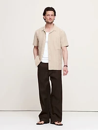 Standard-Fit Linen Resort Shirt