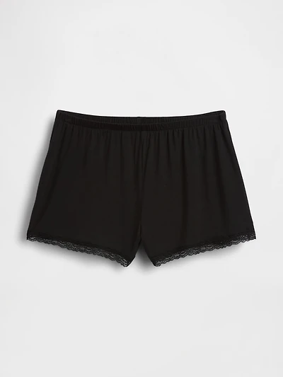 Softest Modal Lace-Trim PJ Shorts