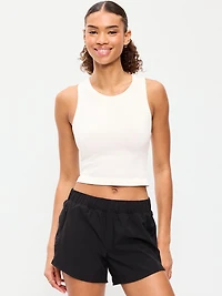 Seamless Fitted High-Neck Crop Top