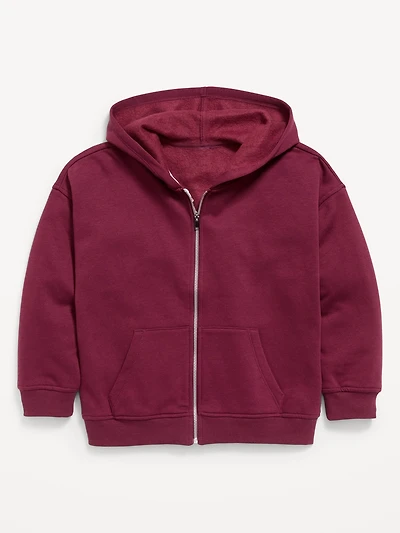Oversized Fleece Full-Zip Hoodie for Girls