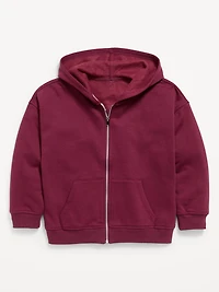 Oversized Fleece Full-Zip Hoodie for Girls