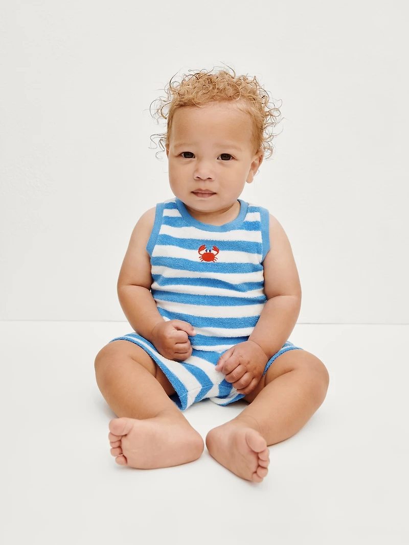 Baby Towel Terry Stripe Outfit Set