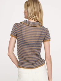 Heirloom Linen Tie-Neck Polo