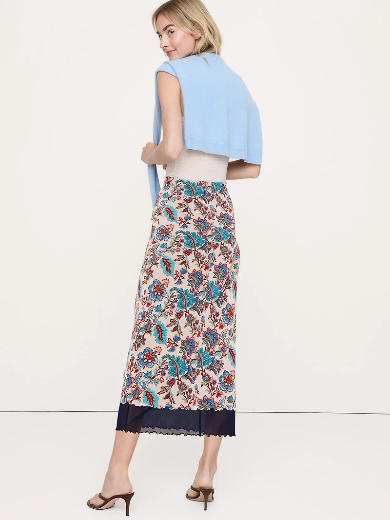 Mesh Midi Skirt