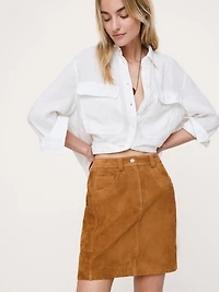 Suede Mini Skirt