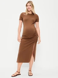 Robe froncée à manches courtes de maternit