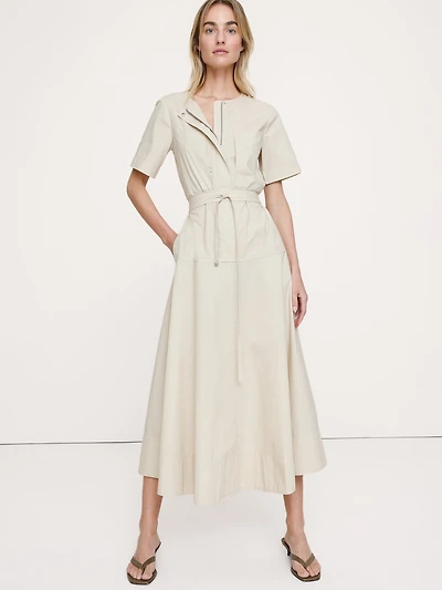 Cotton Poplin Shirt Dress