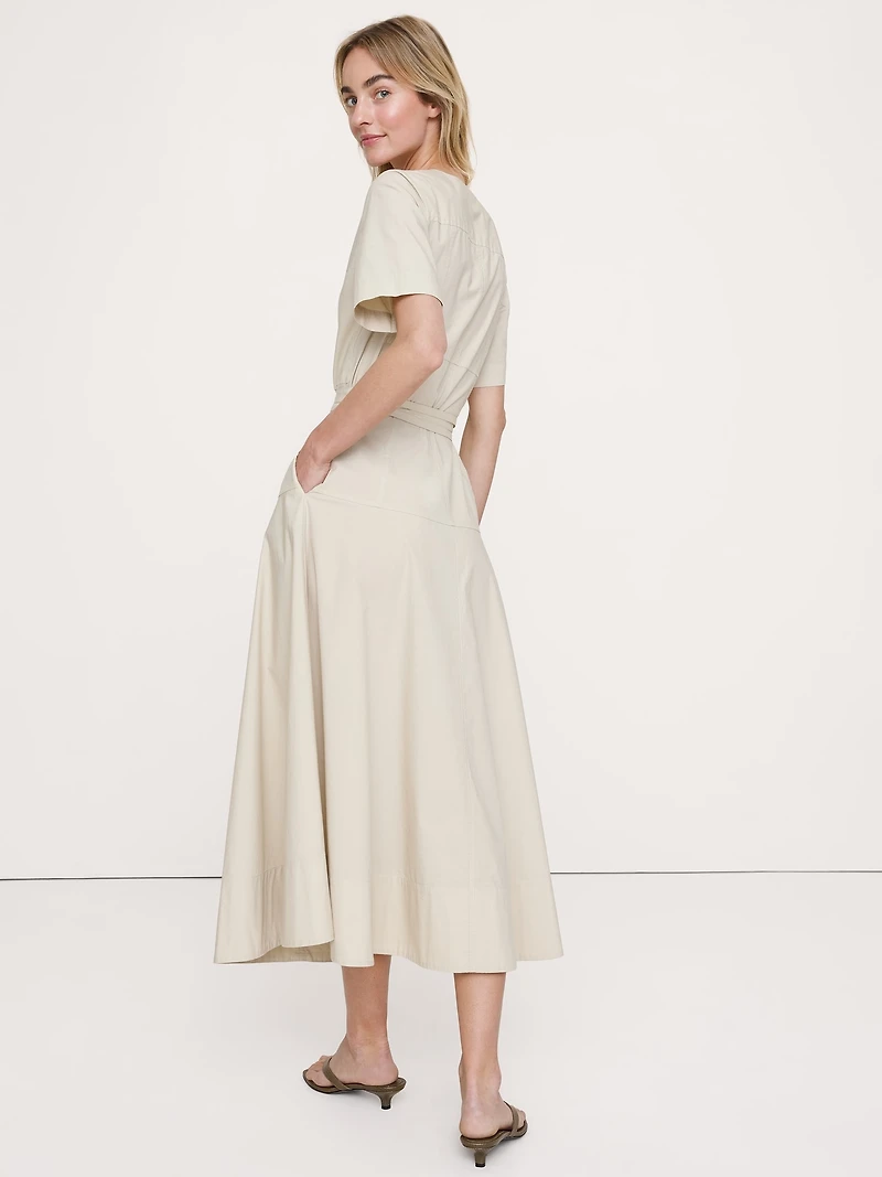 Cotton Poplin Shirt Dress