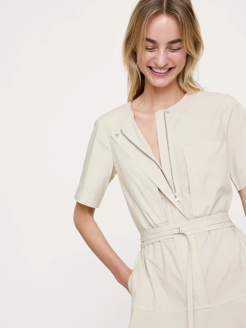 Cotton Poplin Shirt Dress