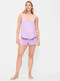 Pyjama court en jersey de maternité