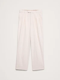 Italian Cotton-Linen Seersucker Suit Pant