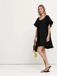 Ruffle Trim Mini Dress
