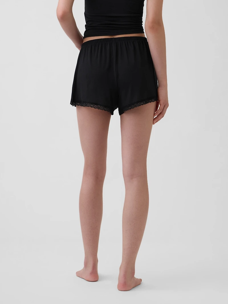 Softest Modal Lace-Trim PJ Shorts