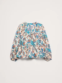 Lightweight Cotton Split-Neck Top