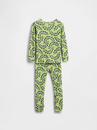 Pyjama en coton biologique brossé à motif de chauve-souris pour Bébé et Tout-petit