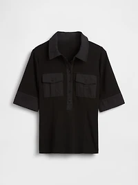 Modern Elbow-Sleeve Utility T-Shirt