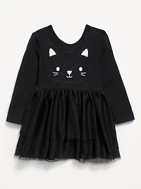 Long-Sleeve Halloween Tutu Dress for Toddler Girls