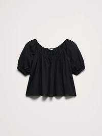 Breezy Cotton Scoop-Neck Top