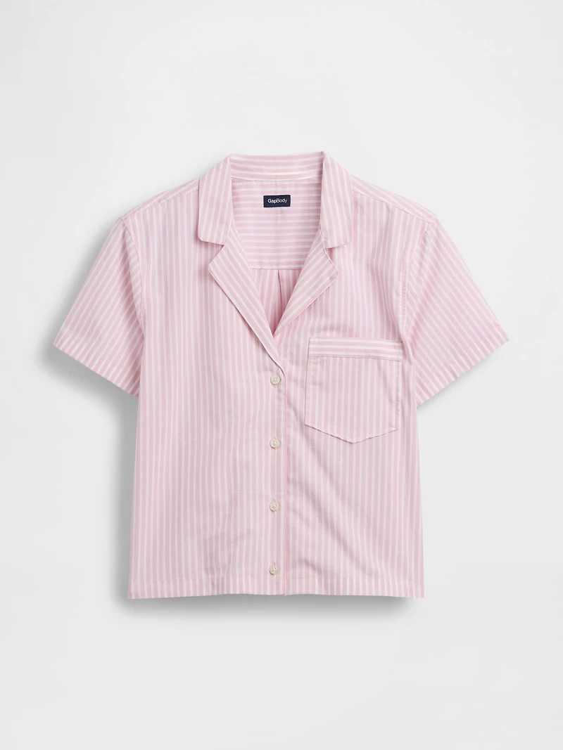 MadeSoft Poplin Crop PJ Shirt