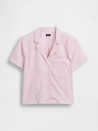 MadeSoft Poplin Crop PJ Shirt