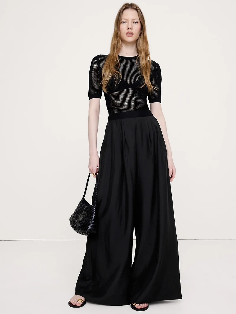 High-Rise Wide-Leg TENCEL™-Nylon Palazzo Pant