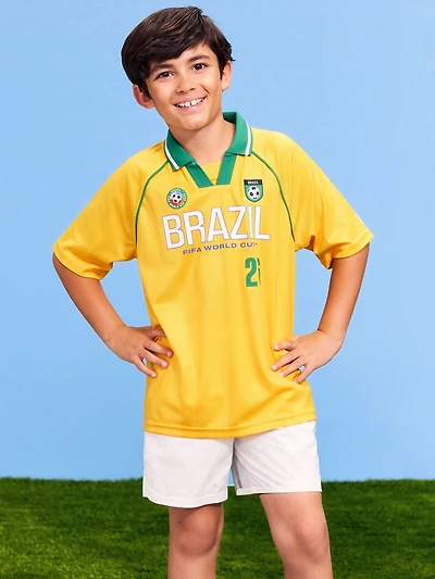 FIFA World Cup 26™ Brazil Lifestyle Collared Jersey T-Shirt for Kids