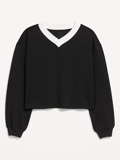 Dynamic Fleece Oversized Cropped Sweatshirt