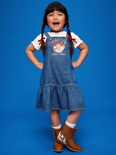 Old Navy x Pixar Toy Story Western Denim Dress for Toddler Girls