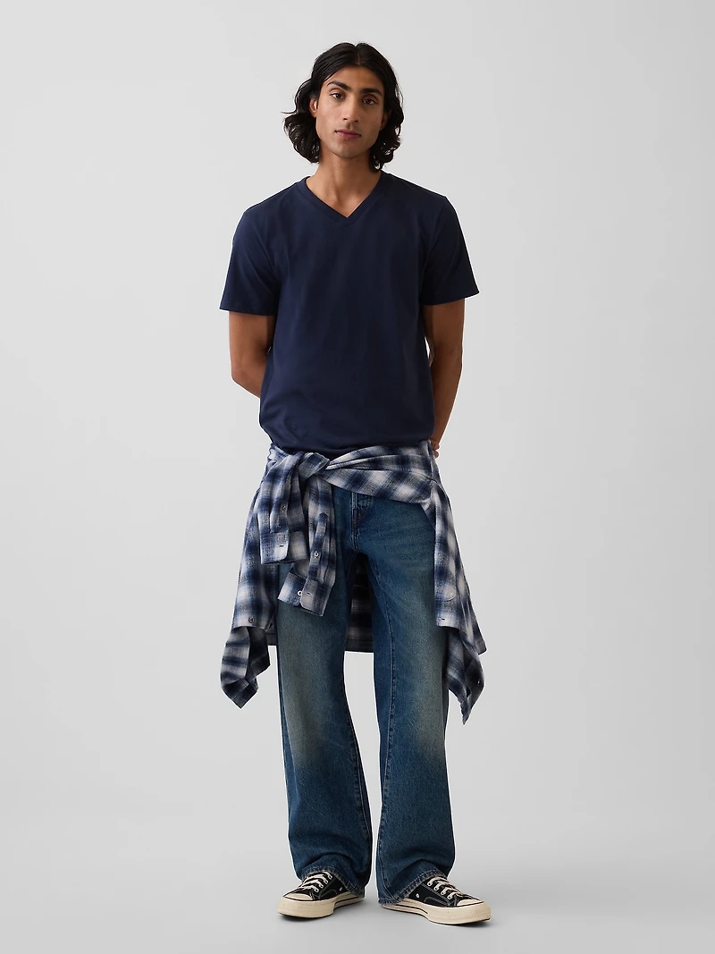 Cotton Jersey V-Neck T-Shirt