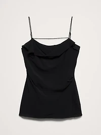 Georgette Cowl-Neck Tank