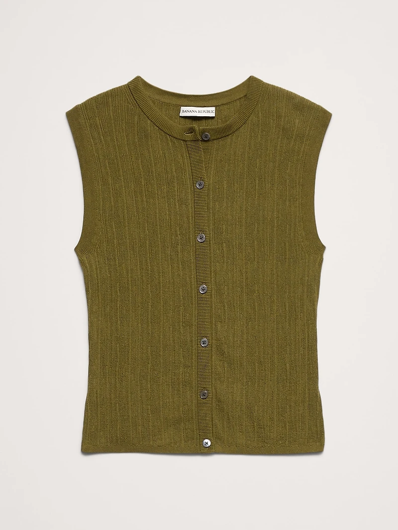 Crinkle Knit Vest