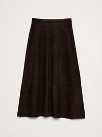 Suede Midi Skirt