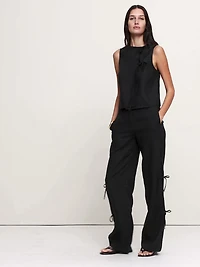 The Everyday Wide-Leg Side-Tie Pant Linen