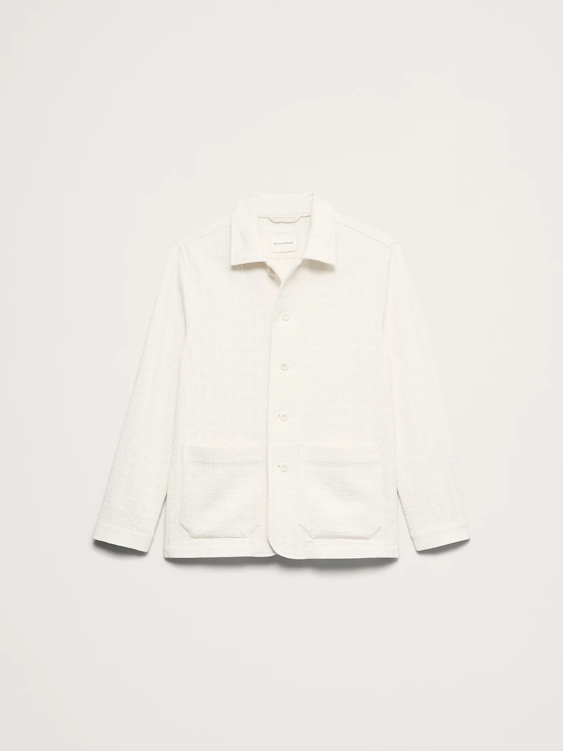 Basketweave Shirt Jacket