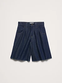 Mid-Rise Cotton Bermuda Short