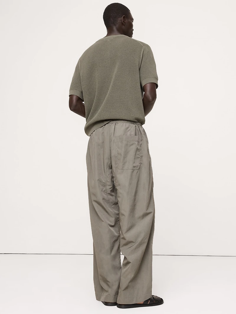 Loose Nylon Drawstring Pant