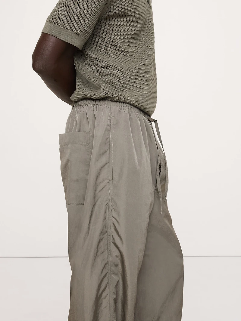 Loose Nylon Drawstring Pant