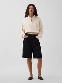 Oversized Wedge Half-Zip Pullover
