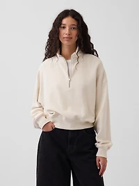 Oversized Wedge Half-Zip Pullover