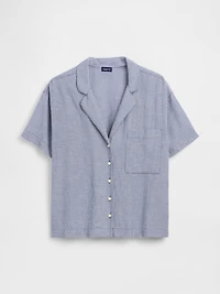 Crinkle Gauze Oversized PJ Shirt