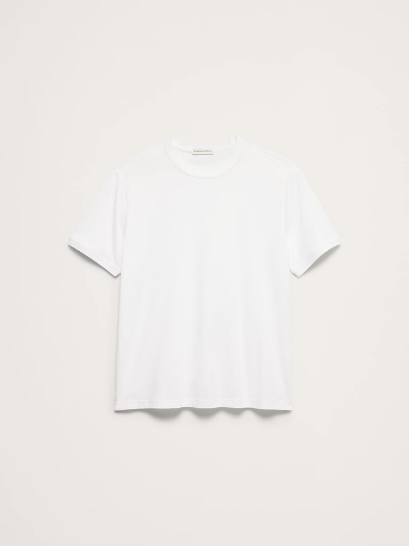 Silky Cotton Ringer T-Shirt