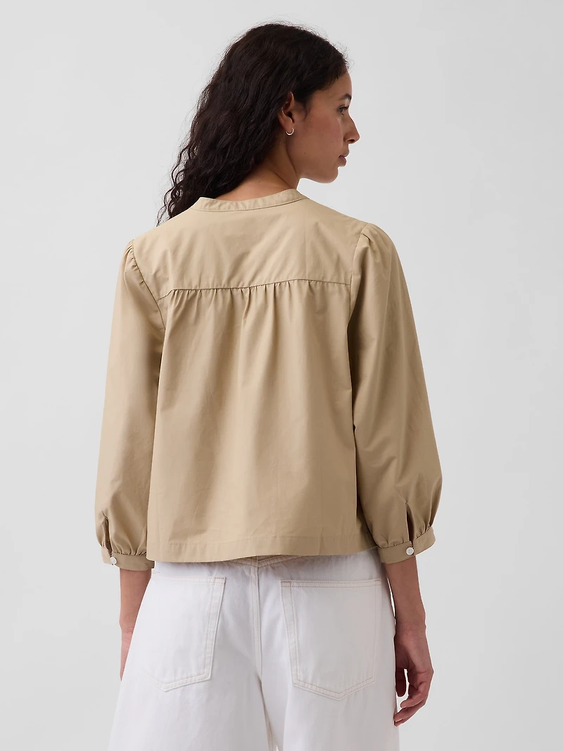 Poplin Popover Top