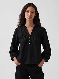 Poplin Popover Top