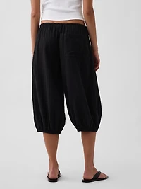 Cotton Gauze Easy Culotte Pants