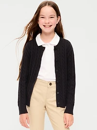 Cable-Knit Cardigan Sweater for Girls