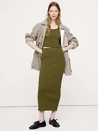 Crinkle Knit Maxi Skirt