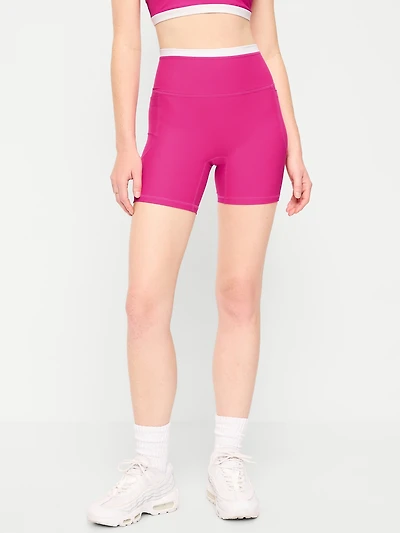 Extra-High Waisted PowerSoft Boundless Pocket Biker Shorts- 6-inch inseam