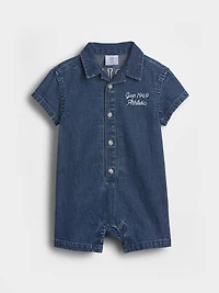 Baby Denim Logo Shorty One-Piece