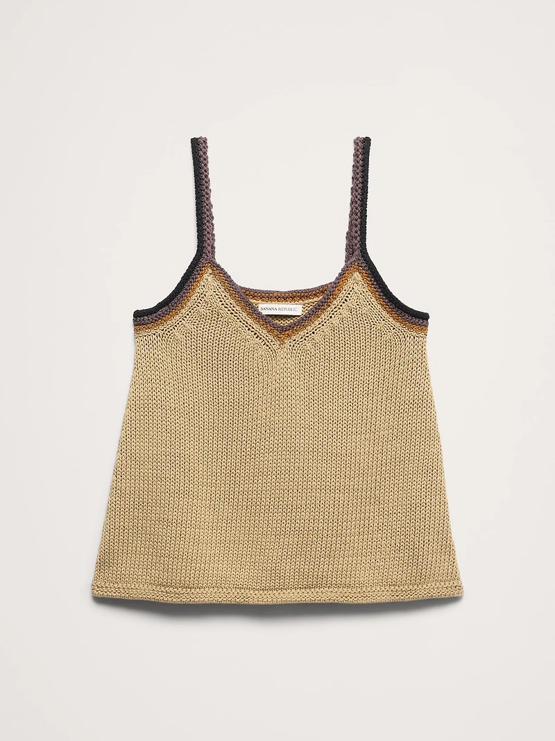 Coastal Cotton V-Neck Sweater Tank